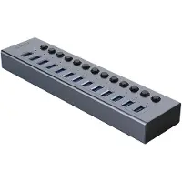ORICO Bt2U3-13Ab 13X Hub Usb-A 3.0 Avec Interrupteurs - Gris