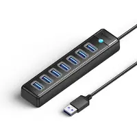 ORICO Pw7U-U3 Hub 7X Usb-A 3.0 + Usb-C 5V/3A 1M - Noir