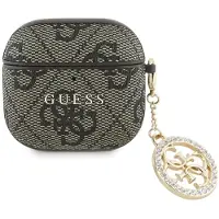 GUESS étui pour APPLE AirPods 4 GUA4P4E4CDW (PU 4G W/ Strass Charm) marron