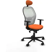 Piqueras Y Crespo Chaise de bureau avec appui-tête Jorquera 1D036N1 Orange
