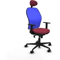 Piqueras Y Crespo Chaise de bureau avec appui-tête Jorquera 1D036N1 Grenat