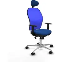 Piqueras Y Crespo Chaise de bureau avec appui-tête Jorquera 1D086N1 Bleu