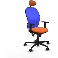 Piqueras Y Crespo Chaise de bureau avec appui-tête Jorquera 1D036N1 Orange