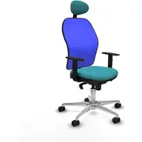 Piqueras Y Crespo Chaise de bureau avec appui-tête Jorquera 1D086N1 turquoise