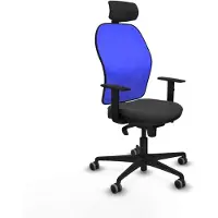 Piqueras Y Crespo Chaise de bureau avec appui-tête 1D036G2 Gris foncé