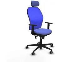 Piqueras Y Crespo Chaise de bureau avec appui-tête 1D036G2 bleu clair