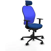 Piqueras Y Crespo Chaise de bureau avec appui-tête 1D036N2 Bleu