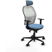 Piqueras Y Crespo Chaise de bureau avec appui-tête 1D036N2 Bleu ciel