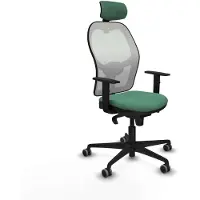 Piqueras Y Crespo Chaise de bureau avec appuie-tête 1D036G2 vert émeraude