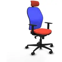 Piqueras Y Crespo Chaise de bureau avec appui-tête 1D036N2 orange foncé