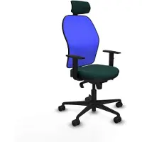 Piqueras Y Crespo Chaise de bureau avec appui-tête 1D036N2 vert
