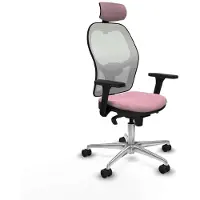 Piqueras Y Crespo Chaise de bureau avec appui-tête 3D086N2 Rosa