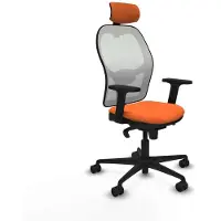 Piqueras Y Crespo Chaise de bureau avec appui-tête 2D036N2 Orange