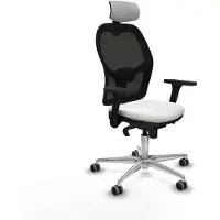 Piqueras Y Crespo Chaise de bureau avec appui-tête 3D086G2 Blanc