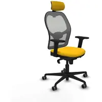 Piqueras Y Crespo Chaise de Bureau Ergonomique Jaune avec Têtière de Piqueras y Crespo