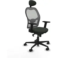 Piqueras Y Crespo Chaise de bureau avec appui-tête 2D036N1 Noir