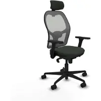 Piqueras Y Crespo Chaise de bureau avec appuie-tête 3D036N2 Noir