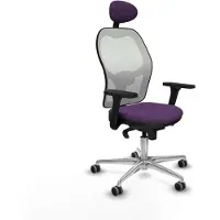Piqueras Y Crespo Chaise de bureau avec appui-tête 3D086G1 Lila
