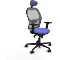 Piqueras Y Crespo Chaise de bureau avec appui-tête 2D036N1 bleu clair