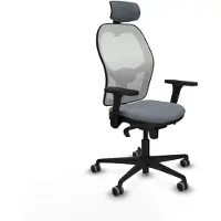 Piqueras Y Crespo Chaise de bureau avec appui-tête 3D036G2 Gris