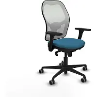 Piqueras Y Crespo Chaise de bureau 3D036G0 Blanc Pétrole vert