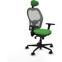 Piqueras Y Crespo Chaise de bureau avec appui-tête 3D036N1 vert