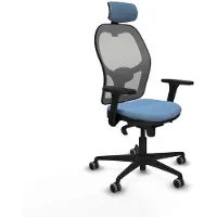 Piqueras Y Crespo Chaise de bureau avec appui-tête 3D036G2 Bleu ciel