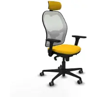 Piqueras Y Crespo Chaise de bureau avec appui-tête 3D036G2 Jaune