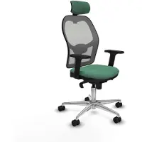 Piqueras Y Crespo Chaise de bureau avec appuie-tête 2D086N2 vert émeraude