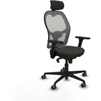 Piqueras Y Crespo Chaise de bureau avec appui-tête 3D036G2 Noir