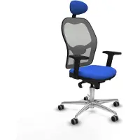 Piqueras Y Crespo Chaise de bureau avec appui-tête 2D086G1 Bleu