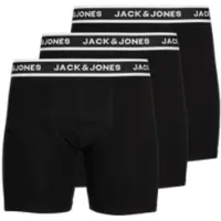 Jack & Jones Solid Plus Size Boxers 3 Units Noir 6XL Homme