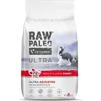 Vet Expert RAW PALEO Ultra Medium&Large Puppy Beef - nourriture sèche pour chiots - 2 kg