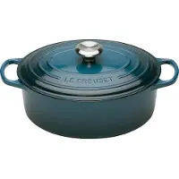 Le Creuset Casserole Le Creuset Signature Ovale Deep Teal 29 cm