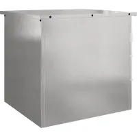 vidaXL Coffre de rangement de jardin en acier 55 x 50,5 x 50 cm, argenté