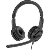 Axtel Casque avec microphone Voice PC28 duo NC, Jack 3,5 mm, Noir