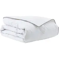 vidaXL Couverture d'hiver 135 x 220 cm, garnissage en duvet, couleur blanche, respirante