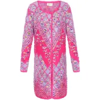 IZIA Cardigan jaune / violet / rose