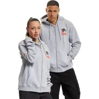 European League of Football Sweat à capuche zippé Helvetic Guards 1 de la Ligue européenne de football, gris chiné