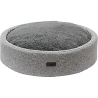 Nobby Lit confortable rond « Jasin », gris, Ø 80 x 17 cm