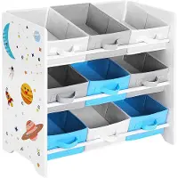 Songmics Etagère de rangement pour jouets d'enfants, 9 boîtes amovibles