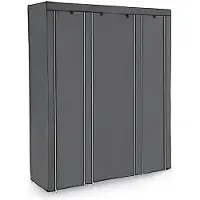 CALICOSY - Penderie Pliable en Tissu avec tringle et étagères - L140 cm