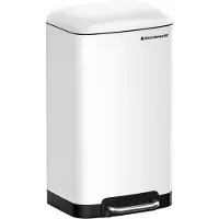 Songmics Poubelle, 30L, en inox, étanche à l'air