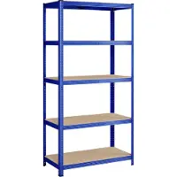 Songmics Étagère de stockage 200 x 100 x 50 cm bleu Capacité de charge statique max. de chaque étagère : 120