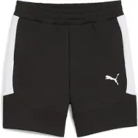 Puma Garçons, Bas de sport, teamEVOSTRIPE Short Jr (116), Blanc, Argent, Noir