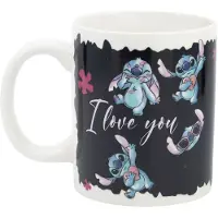 Stor STITCH & ANGEL - Mug Thermoréactif - 325ml, Tasse, Noir, Multicolore