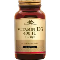 Solgar Vitamine D3 400 UI - Défenses immunitaires - 100 capsules 100 pc(s) Capsule(S)