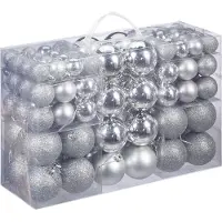 Relaxdays Jeu de boules de Noël Relaxdays - 100 pièces - Plastique