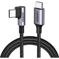 UGREEN Câble Usb-C vers Usb-C, Angular Us255, 3A, 60W, 0.5M (Noir)