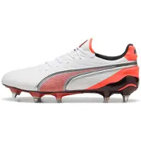 Puma Chaussure de foot 'King Ultimate' gris / corail / blanc